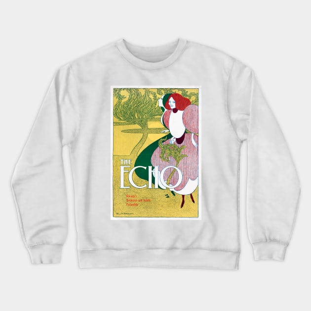 The Echo, 1895 Crewneck Sweatshirt by WAITE-SMITH VINTAGE ART